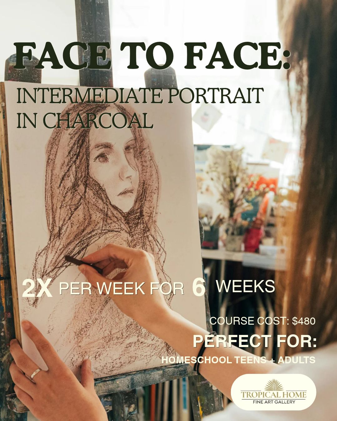 Face To Face: Intermediate Portrait in Charcoal