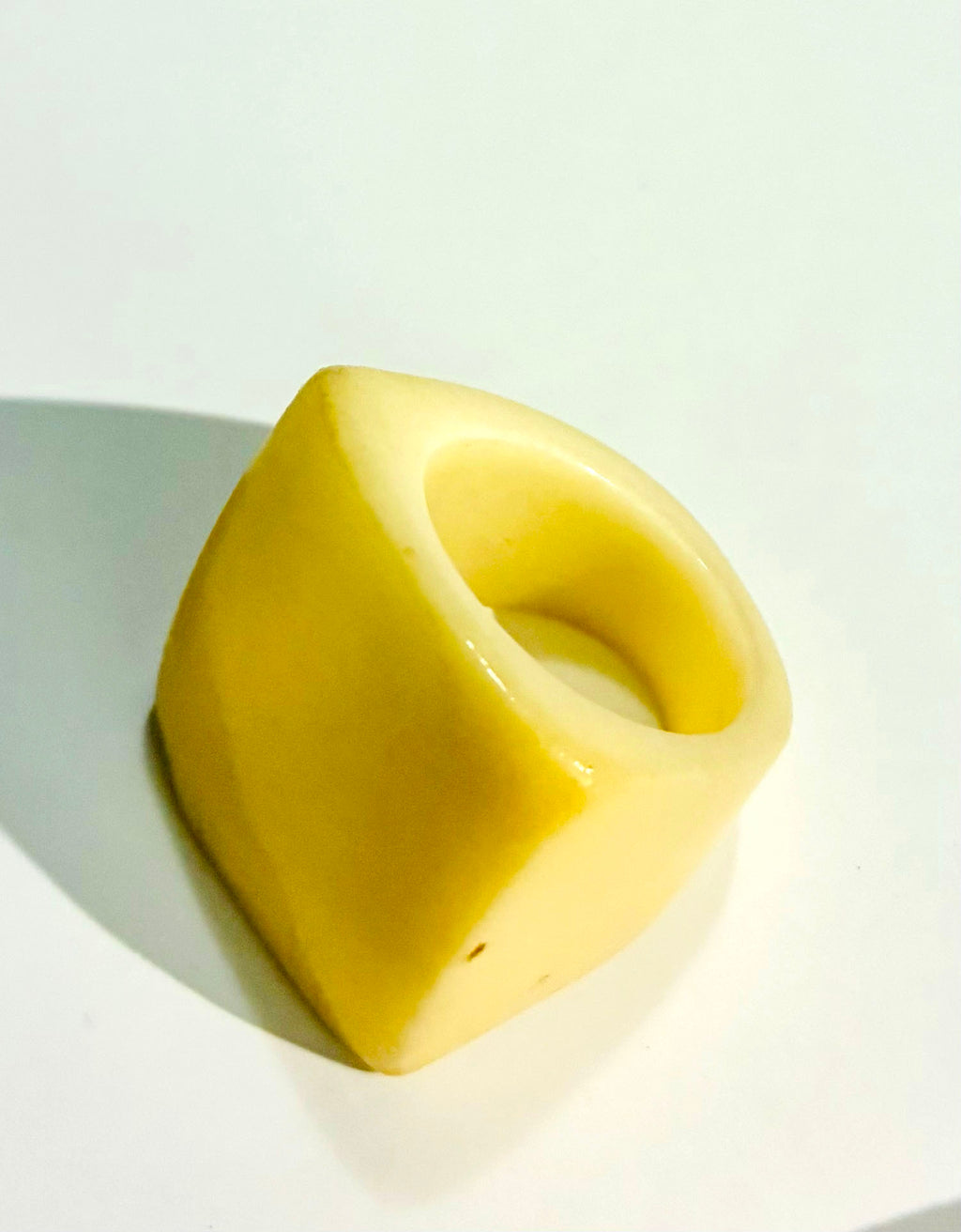 White Tagua Statement Ring