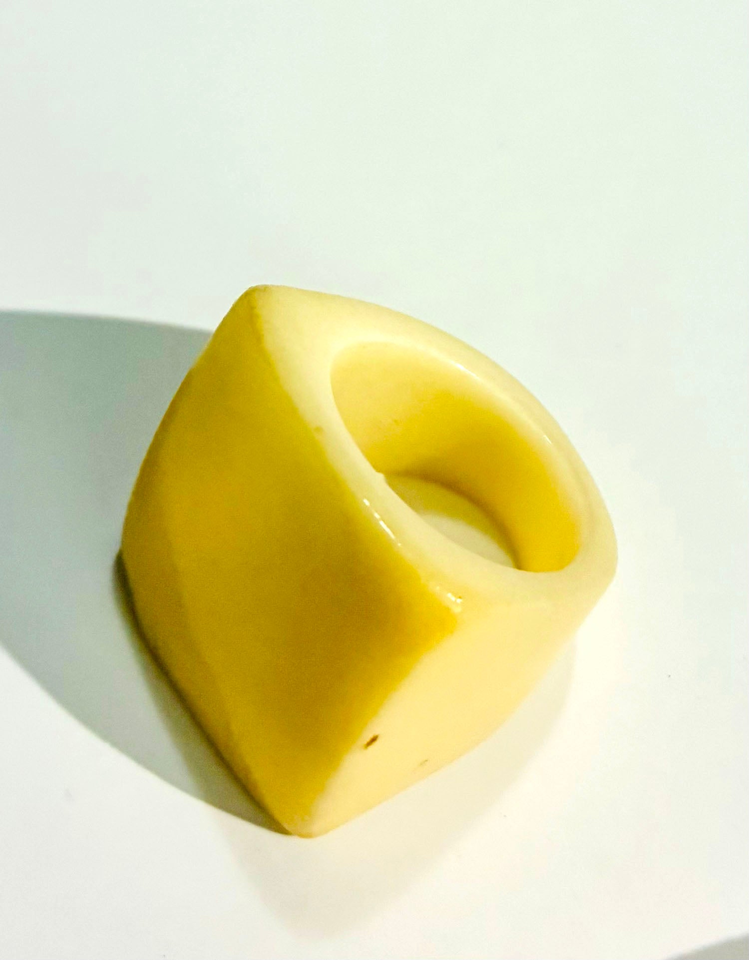 White Tagua Statement Ring