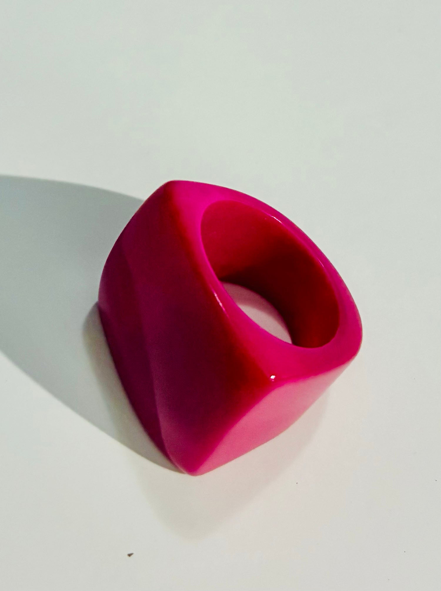 Pink Tagua Statement Ring