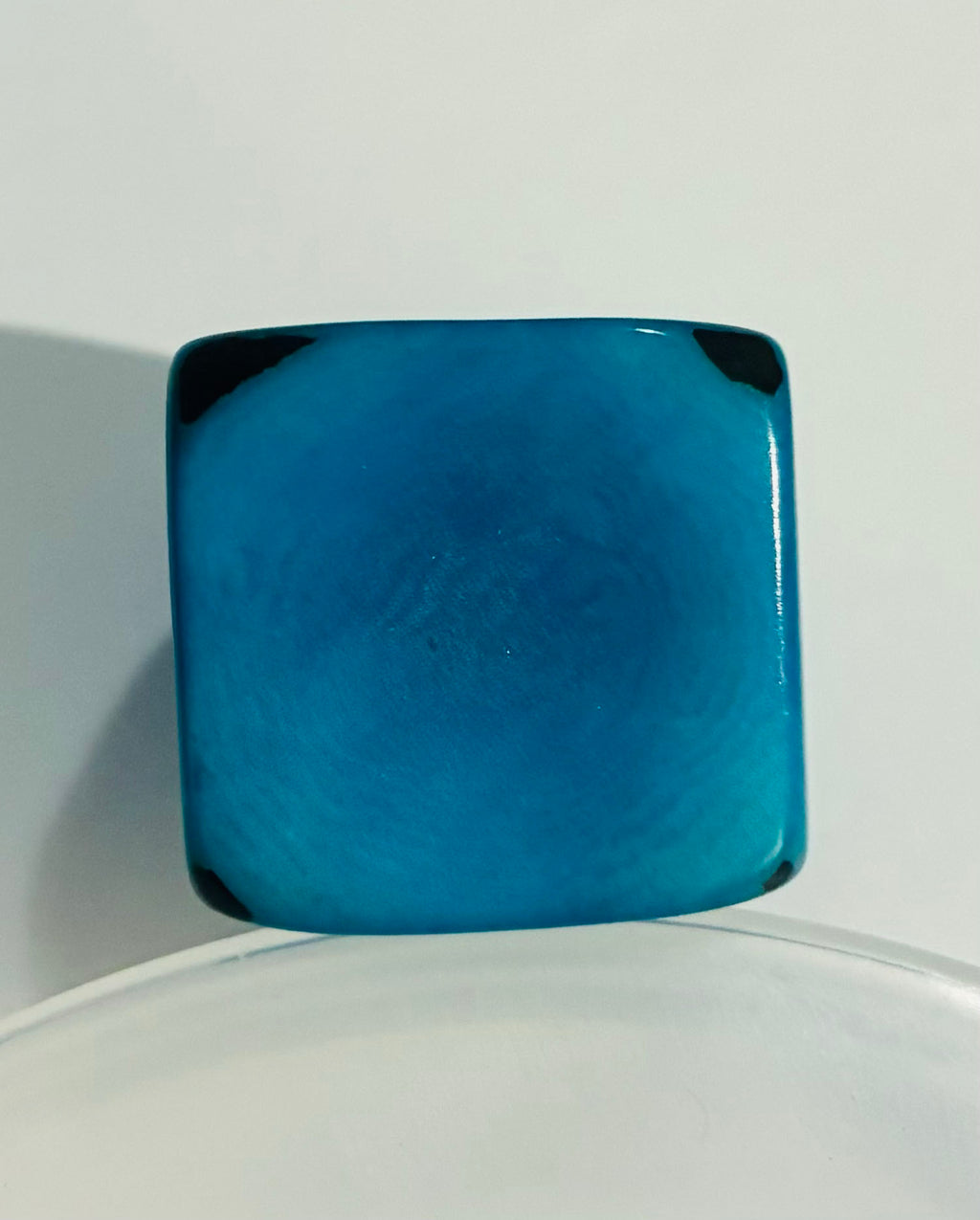 Blue Tagua Statement Ring